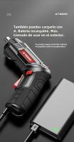 Destornillador Eléctrico Recargable Pequeño Y Potente 4.2V 6Nm 1300mAh 250rpm Sin Batería Set De Destornilladores Para DIY En El Hogar - details 25