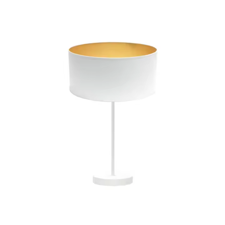 Fabrilamp - Sobremesa Alto Anuska 1xe27 Blanco/blanco-oro 62x30x30 Cm - 1