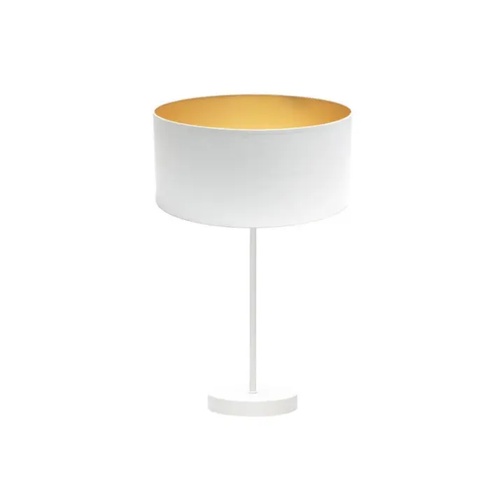 Fabrilamp - Sobremesa Alto Anuska 1xe27 Blanco/blanco-oro 62x30x30 Cm - 1