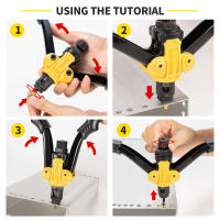 HIFESON Herramienta De Rivetado Manual Para Autos Nuts De Ranura M3/M4/M5/M6/M8/M10 Herramienta De Ranura De Tubo Para DIY En Casa - details 2
