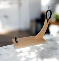 HAPPY FRIENDS Jamonero de Madera y Acero + Cuchillo Jamonero Acero Inoxidable | Soporte de Jamón | Soporte para pata y paleta de Jamón serrano e ibérico | Cuchillo Jamonero Acero Inox. | Fácil de Limpiar | Dos Modelos de Soporte a Elegir - details 3