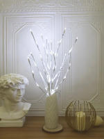 Rama De Birch Blanca Con Luces LED Artificial Decorativo Para Fiesta De Cumpleaños Boda Decoración De Hogar Piloto Incluido Fuente De Alimentación Batería - details 7