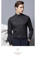 Camisa Social Para Hombre Antirugas Con Bolsillo Cuello En V De Moda Casual Para Oficina Blanco Talla S-4XL Camisa Larga De Poliéster Y Spandex - details 4