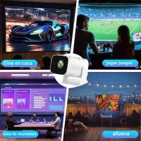 Proyector De Video HD LED 4K 1280x720P Android Portátil Para Cine En Casa Con Altavoz Integrado Y Control Remoto Proyector Mini Para Teléfonos Móviles - details 6