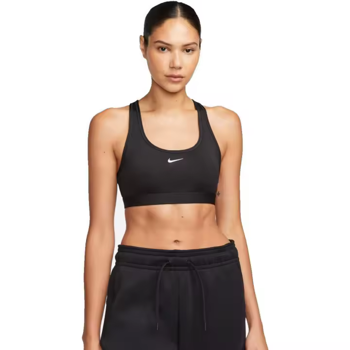Nike Swoosh Light Support W sports bra DX6817-010 – Sujetador deportivo con diseño de soporte ligero, confeccionado en tejido transpirable y elástico que brinda comodidad y ajuste perfecto para entrenamientos de baja intensidad. - 1