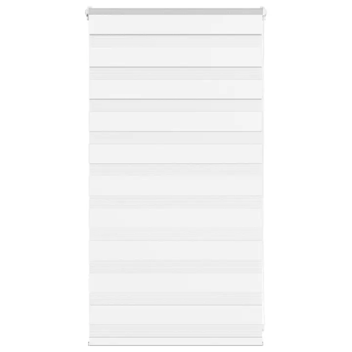 vidaXL Estor cebra blanco 75x100 cm tejido ancho 70,9 cm poliéster - 1