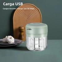 Mini Trituradora De Ajo Eléctrica Inalámbrica 100ml/250ml Portátil Recargable Por USB Machacadora De Jengibre Y Pimientos Para Cocina - details 5