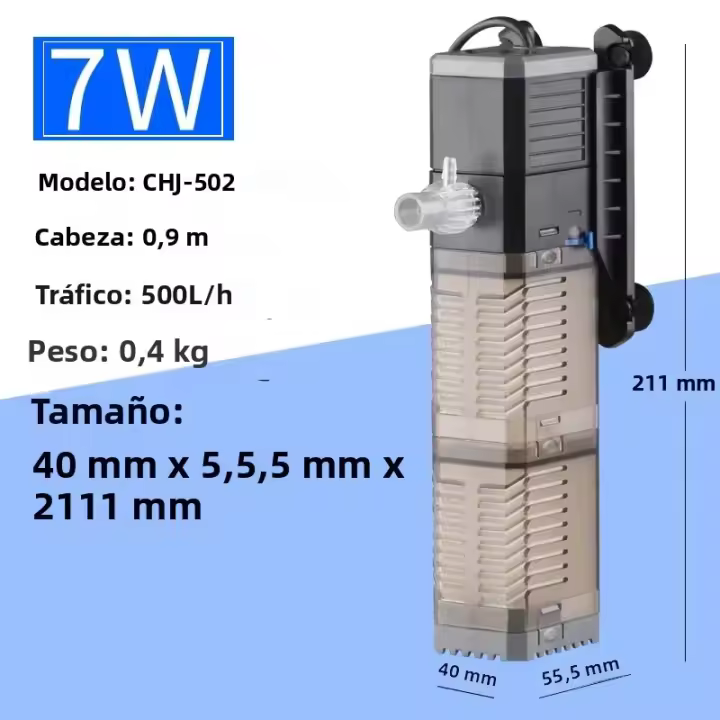Filtro De Acuario Silencioso Y De Alta Potencia Para Tanque De Peces Y Koi Circulación De Agua Para Filtro 3 En 1 - 1