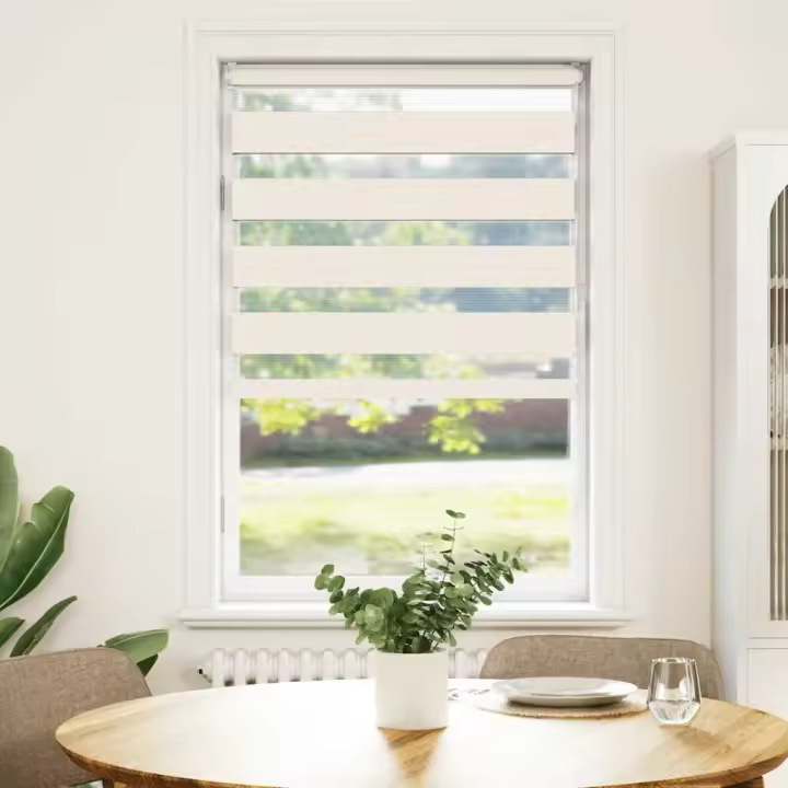 Estor cebra beige mármol tejido ancho 65,9 cm poliéster - 1