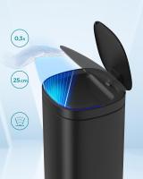 Cubo de Basura Automático de 50L con Sensor de Movimiento - Eliminación de Olores con Ozono, Indicador Luminoso Multicolor, Tapa de Acero Inoxidable - details 10