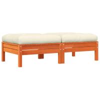 vidaXL Taburetes de jardín con cojines 2 uds madera abeto de Douglas Marrón pino, Douglas natural, Impregnado natural Conjunto Terraza Muebles Jardín Exterior Juego de Muebles de jardín Mueble Jardín Exterior Muebles de Salon Exterior - details 2