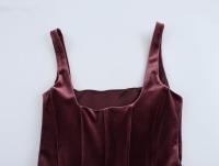 Vestido De Noche Para Mujer ZBZA Con Cuello Cuadrado Y Tirantes Anchos Bolsillos Ocultos Cierre De Zipper Chic Para Navidad Y Otoño Invierno - details 36