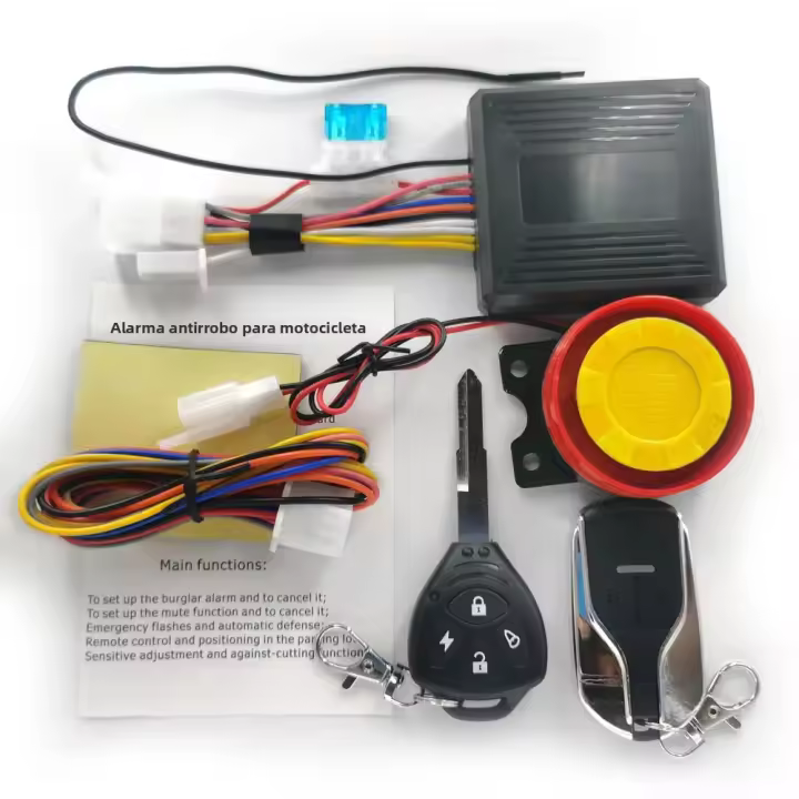 Sistema De Alarma Antirrobo Para Motocicleta Con Arranque Y Parada a Distancia Módulo De Llave Y Bocina Inalámbrico Para Motocicletas De 12V - 1