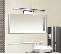 Espejo LED Con Luces De Acero Inoxidable Moderno Y Sencillo Para Baño Y Dormitorio Luz Anti Niebla Instalación Auto Contenida - details 1