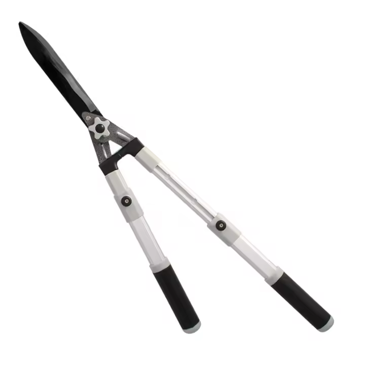 Tijera podar setos 2 manos aluminio telescopicas, hojas acero antiadherente, mango tpr, ajuste corte, - 1