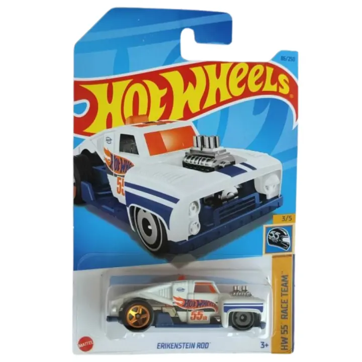 HOT WHEELS - HW 55 RACE TEAM - ERIKENSTEIN ROD (86/250) - WHITE (HALF CARD), HW86_ASS9, TIENDA CON LICENCIA OFICIAL - 1