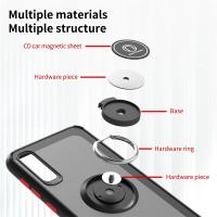 Funda De Teléfono Mate Antigolpes Para Huawei P60 P50 P40 P30 pro Con Anillo Magnético Soporte Cubierta Completa - details 1