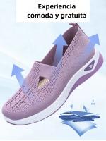 MOV Zapatillas De Mujer En Color Sólido Transpirables Zapatillas Casuales De Verano De Bajo Térmico Tejidas Zapatos Casuales Para Mamá - details 1