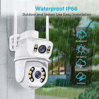 Cámara De Seguridad Exterior Inalámbrica 8MP 4K PTZ Con Doble Lente Y Pantalla Dual AI Detecta Humanos Traccióndes Auto ICSee App - details 8