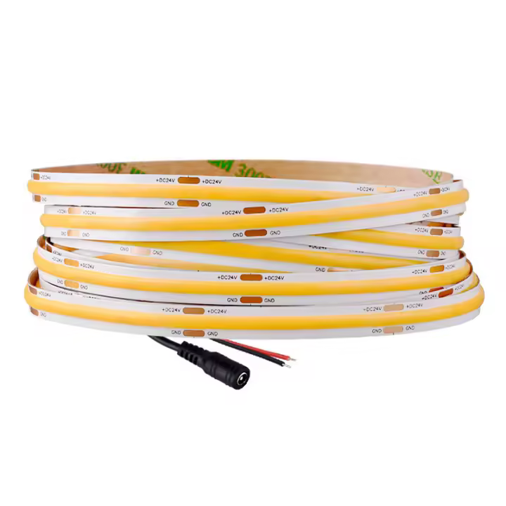 FCOB Tira De Luz LED COB 16.4ft 480LEDs/m Dimmable Alta Densidad Flexible 3000K 4000K 6500K RA90 Luces DC12V 24V Para El Hogar - 1