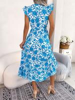 Vestido Largo Elegante De Mujer Con Estampado Floral Y Neck V Sin Mangas Para Primavera Verano Venta Al Por Menor Y Mayor - details 18