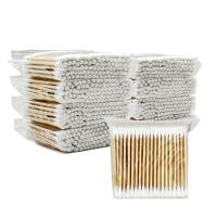 100 Pcs Bastones De Cera De Algodón 100% Hipoalergénicos Y Libre De Cloro Con Mango De Madera Para Limpieza Diaria De Oídos - details 3
