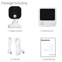 Monitor De Bebé Cdycam ABM900 Cámara De Seguridad Con Visión Nocturna Audio Bidireccional Video 2.8 Pulgadas Alarma De Llorido Recordatorio De Comidas Monitor Portátil Con Pantalla LCD - details 9