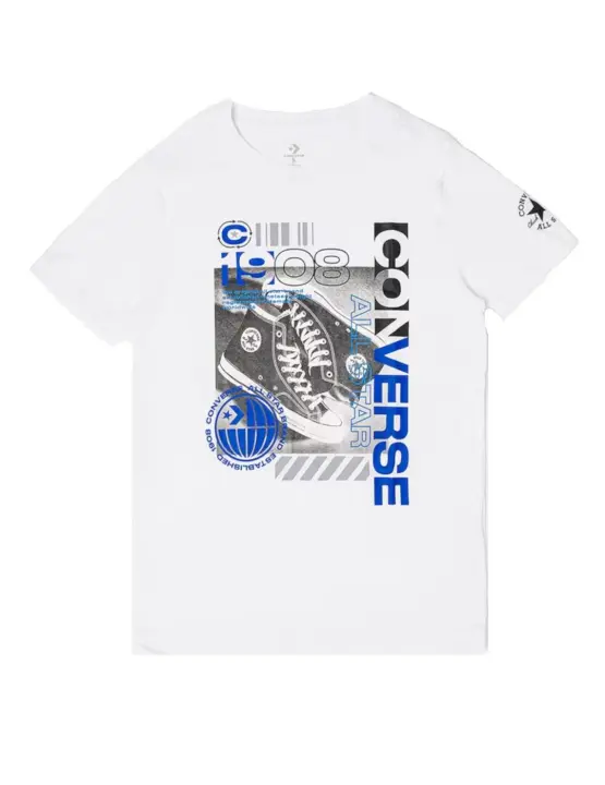 Camiseta Converse Photo Sneaker Junior Blanco - 1