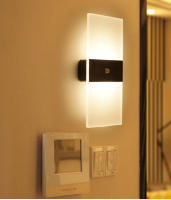 Lámpara De Pared Recargable USB Con Sensor De Movimiento Y Toque Luz Nocturna LED Moderna Para Dormitorio Iluminación Diaria - details 4