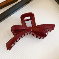 1/2 Pcs Clip De Pelo Acrílico Con Lazo Y Patrón Geométrico Para Mujer Accesorios De Cabeza Retro Para Updo Clips De Tiburón - details 7