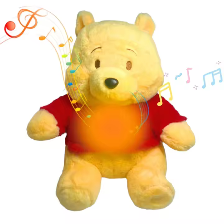 Muñeco De Peluche Para Bebés Oso De Respiración Soothing Otter Con Música Y Luz Compañero De Sueño Para Niños Edad Recomendada 3-6 Años Material Poliéster Relleno De Algodón PP - 1
