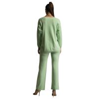 Conjunto punto mujer verde menta – estilo casual comfy elegante – WA Wild Animal – talla única - details 1