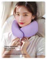 Almohada De Viaje Para El Cuello En Forma De U De Espuma De Memoria Ajustable Y Portátil Soporte De Cuello Suave Para Descanso Del Mediodía Y Sueño - details 9