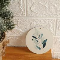 Etiquetas Redondas De Madera Naturales No Terminadas De 30cm Para DIY Etiquetas De Puerta De Navidad Y Adornos De Puerta - details 5