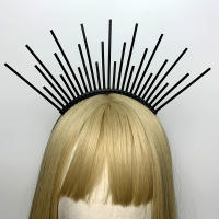 Halocrown Tiara Griega Barroca De Mujer Adorno De Cabello Estilo Solar De Diosa Accesorio De Moda Para Fiestas Material Plástico - details 17