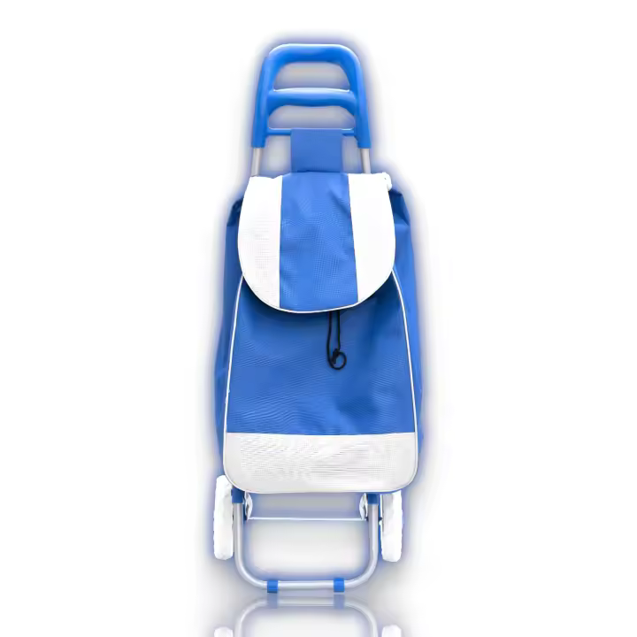 Carro de Compras Plegable con Bolsillo Interior - Carro de Compras Capacidad de Almacenamiento 25 Litros - Dimensiones 36x31x91 - 2 Ruedas - Peso Ligero y Tamaño Compacto - KARAWAN. - 1