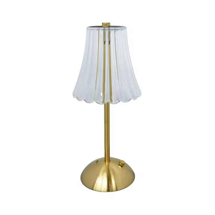 Lámpara De Mesa LED Cristal Dimmer Recargable Luz Nocturna Para Lectura Cama Dormitorio Decoración Retro Hotel Bar - 1