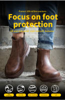 Botas De Trabajo Para Hombre Indestructibles Seguridad Zapatos De Seguridad Con Punta De Acero Antipinchazos Zapatillas De Trabajo Negras Marrones Caqui - details 2