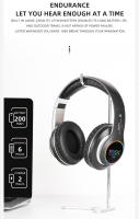 Auriculares inalámbricos, auriculares inalámbricos con graves profundos, auriculares plegables ligeros con micrófono incorporado, compatibles con cable de audio de 3.5 mm, teléfono móvil, auriculares para Sets - details 7