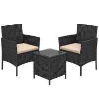 Conjunto de Muebles de Jardín en Ratán - Incluye 2 Sillones y 1 Mesa para Patio y Terraza - details 8