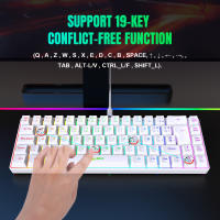 Teclado De Juego Con Iluminación RGB De 69 Teclas Diseño Compacto De 68% Teclado Conectado Por Cable Estándar Para Oficinistas Y Jugadores - details 11
