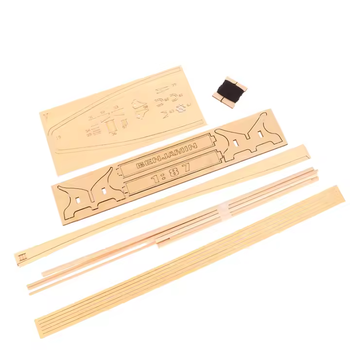 Modelo De Barco De Madera DIY Ben Jamin W. Latham 1:87 Decoración De Escritorio Clásica Para Hogar Asamblea Manual Incluida - 1