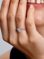 Pandora - Anillo de Corazón con Onda Pavé-Plata de Lei - details 1