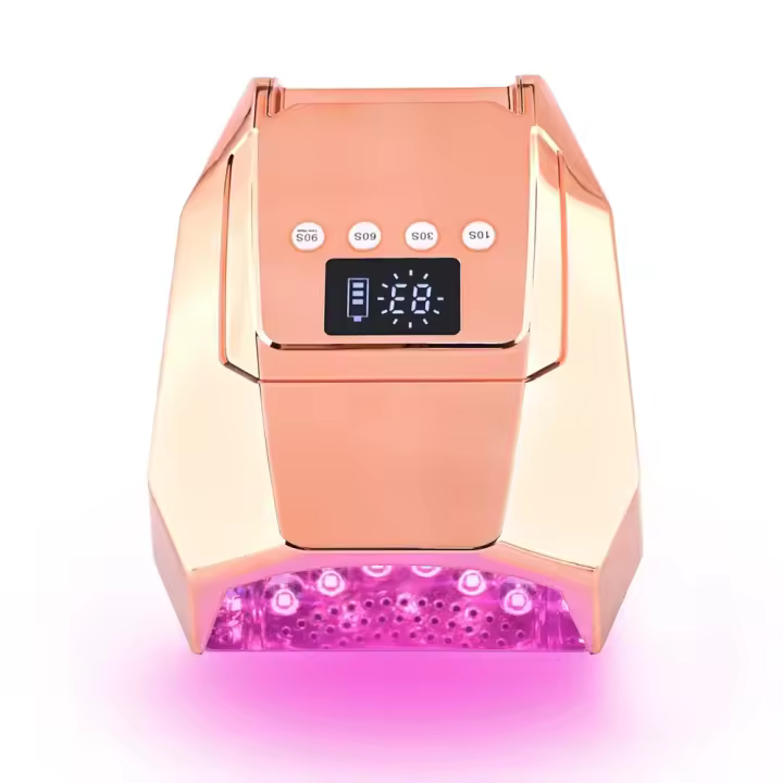 Secador De Uñas LED Profesional Recargable 98W Con Doble Luz Duradero Alta Calidad Luz De Espejo Interior Bajo Calor Modelo De Secado De Gel UV - 1