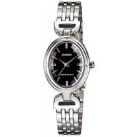 Casio Ltp-1374d-1adf Reloj De Pulsera Analógico Para Mujer Color Plateado. Esfera Negra. - details 1