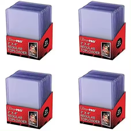100 Fundas Toploader regular Ultra Pro 3"x4".Accesorios para TCG ,cromos deportes. - 1