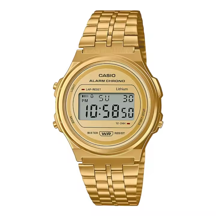 Casio A171WEG-9AEF Reloj Deportivo Hombre LED Resistente Al Agua Acero Inoxidable | Cronómetro Preciso - 1