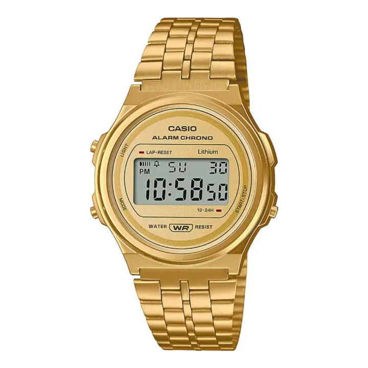 Casio A171WEG-9AEF Reloj Deportivo Hombre LED Resistente Al Agua Acero Inoxidable | Cronómetro Preciso - 1
