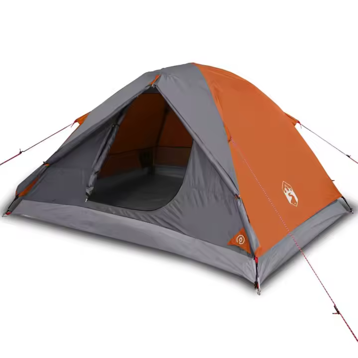vidaXL Tienda de campaña iglú para 3 personas impermeable naranja - 1