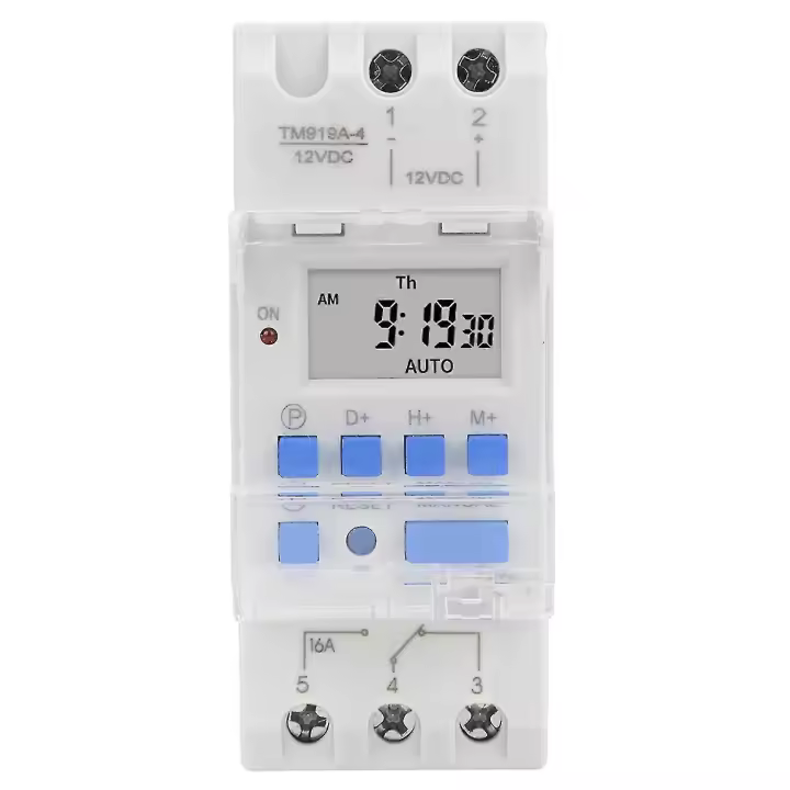 Temporizador Semanal interruptor 12V DC 16A Pantalla LCD con función de Cuenta atrás - 1
